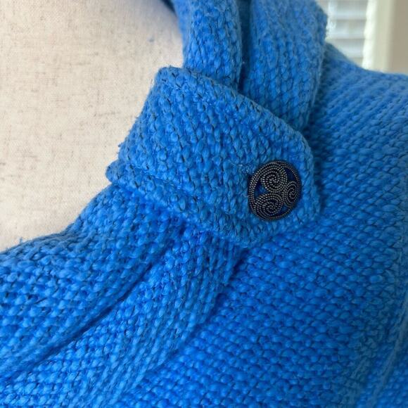 Soft Surroundings Vibrant Blue Tunic Size Small Cowl Neck - Picture 2 of 14